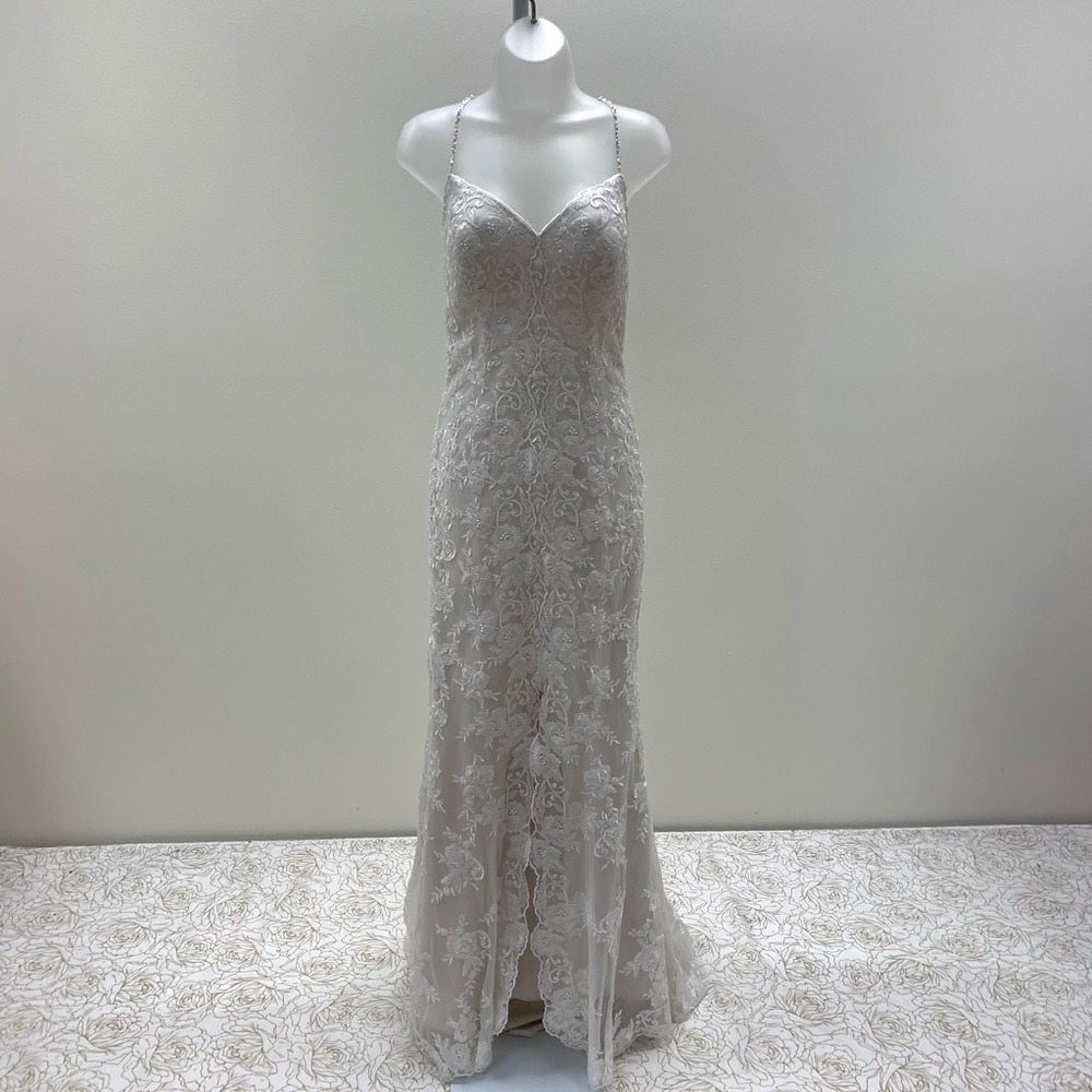 NWT Thin Strap w/ Open Front Slit Wedding Dress